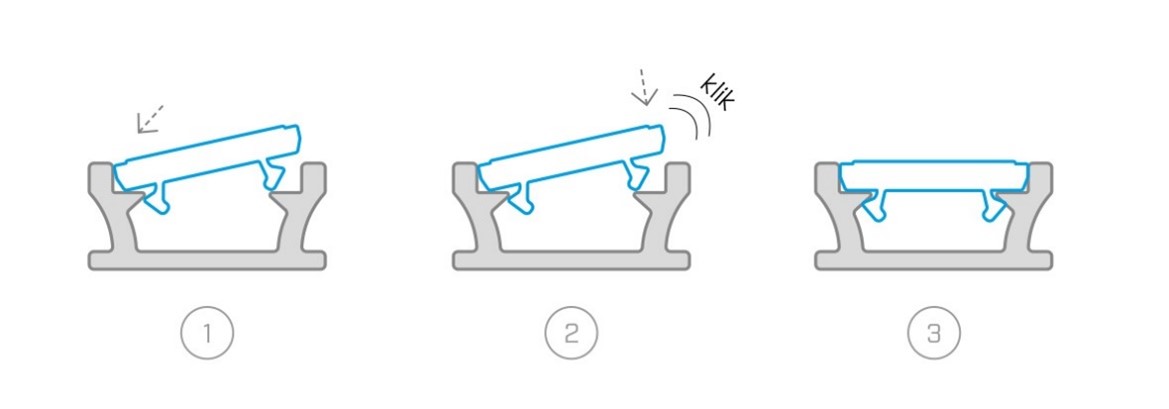 Sposób montażu klosza TERRA Lumines.